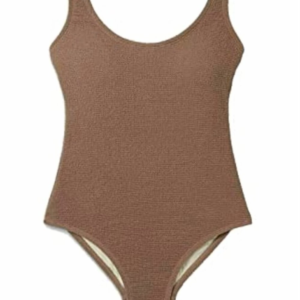 Kona Sol Textured One Piece Swimsuit